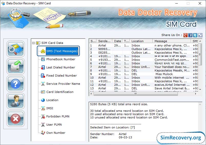 Recover SMS (Text Messages)