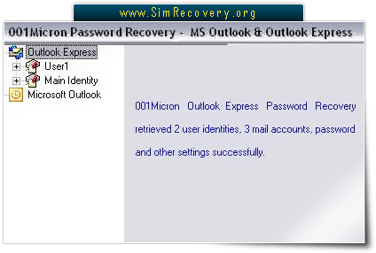 Screenshot of Reveal Outlook Password