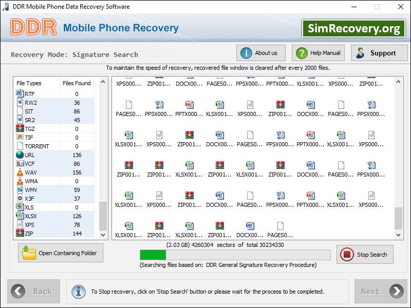 Mobile Data Recovery Software screenshot