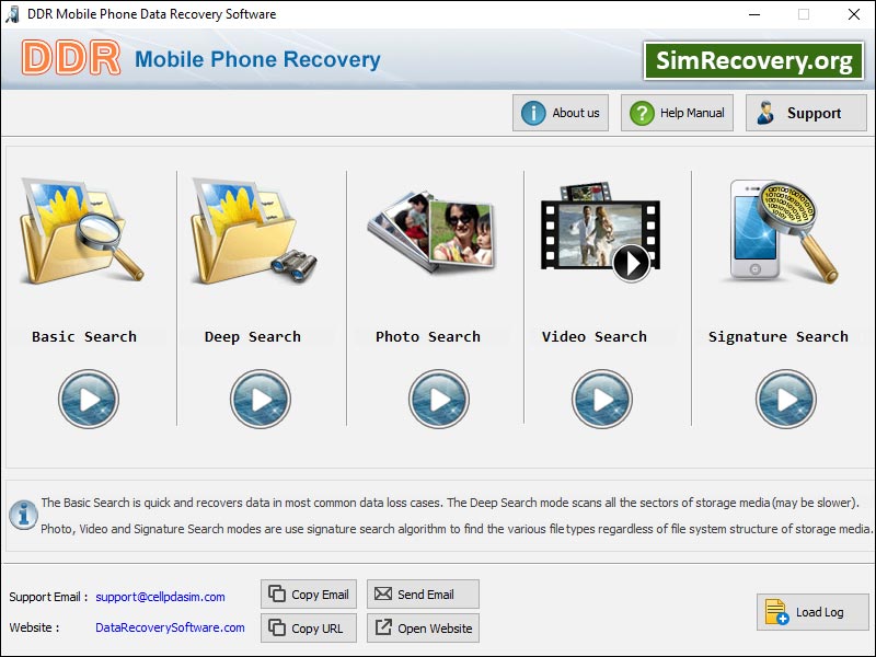 Mobile Phone Recovery Program screenshot