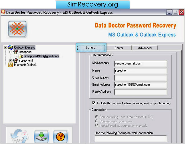 Outlook Express Password Recovery Software