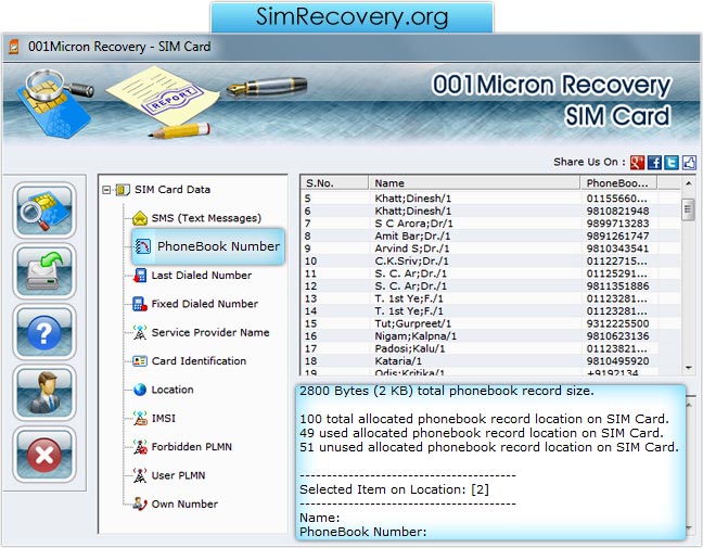 Sim Recovery Software