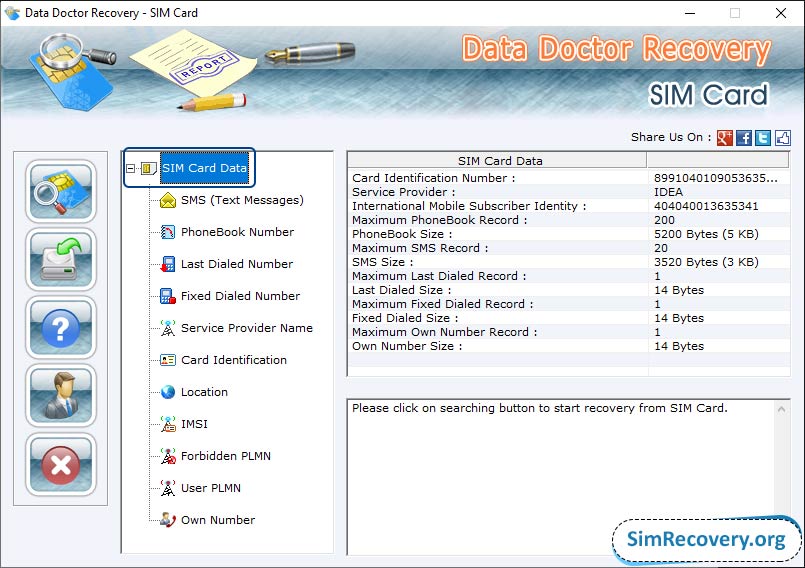 Sim Recovery Software