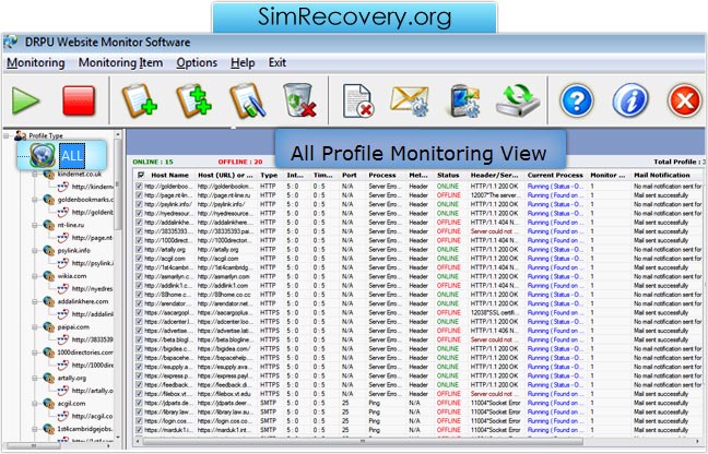 Website monitoring program