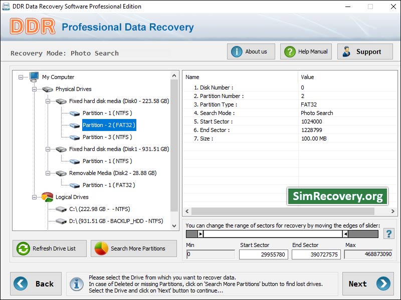 Windows Data Retrieval Utility screenshot